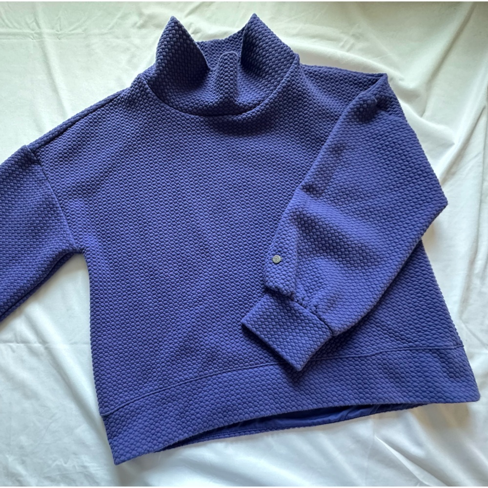 CALIA // PURPLE COWL NECK SWEATSHIRT // SIZE L